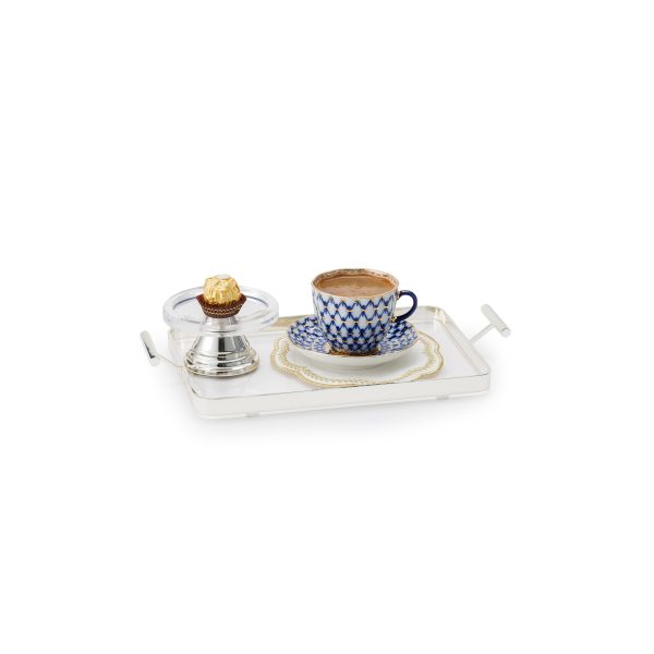 Tartita Pirinç Detaylı Lokumluk (Gümüş) - Görsel 4